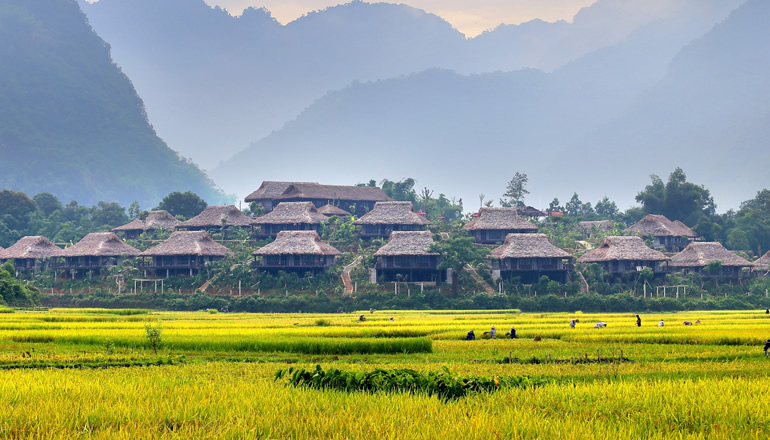 Aldeas thai blancas Mai Chau